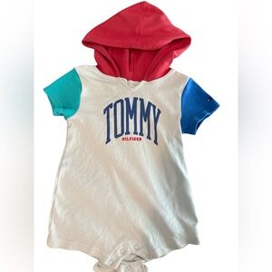 Baby Boy Colorblock Hooded shorts Romper